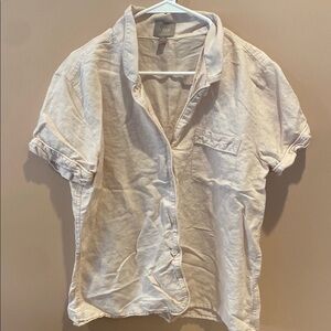 J crew pajama shirt beige